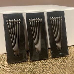 Crate & Barrel Set/6 Cocktail Picks, 3 Sets